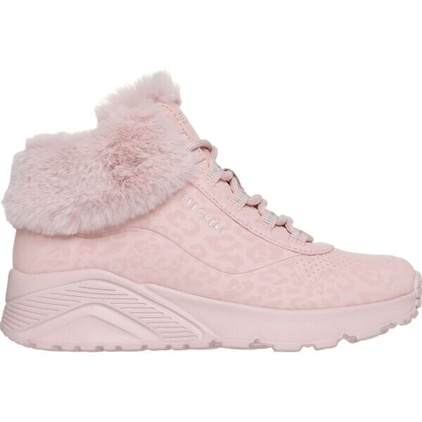 Skechers UNO LITE - COZY LEOPARD Dívčí zimní obuv, růžová, velikost