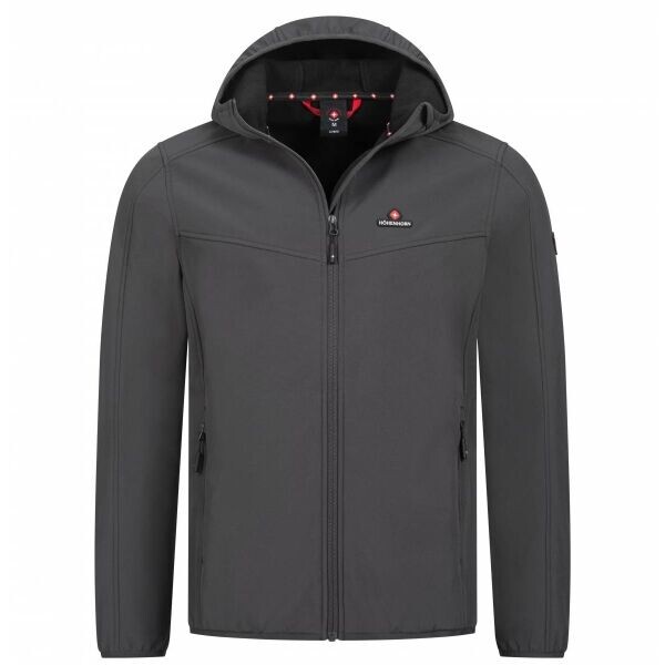 HOHENHORN ALPBERG Pánská softshellová bunda, tmavě šedá, velikost