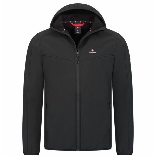 HOHENHORN ALPBERG Pánská softshellová bunda, černá, velikost