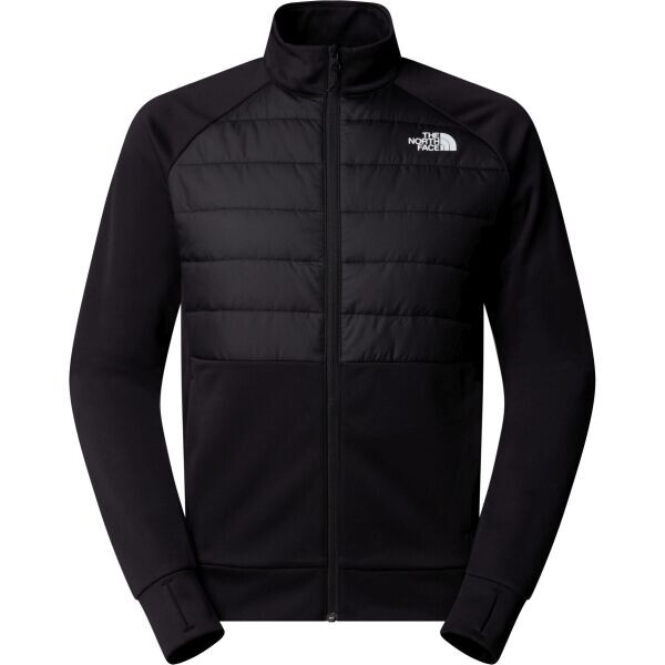 The North Face M REAXION 2.0 FLEECE HYBRID FULL ZIP JAC Pánská hybridní mikina, černá, velikost