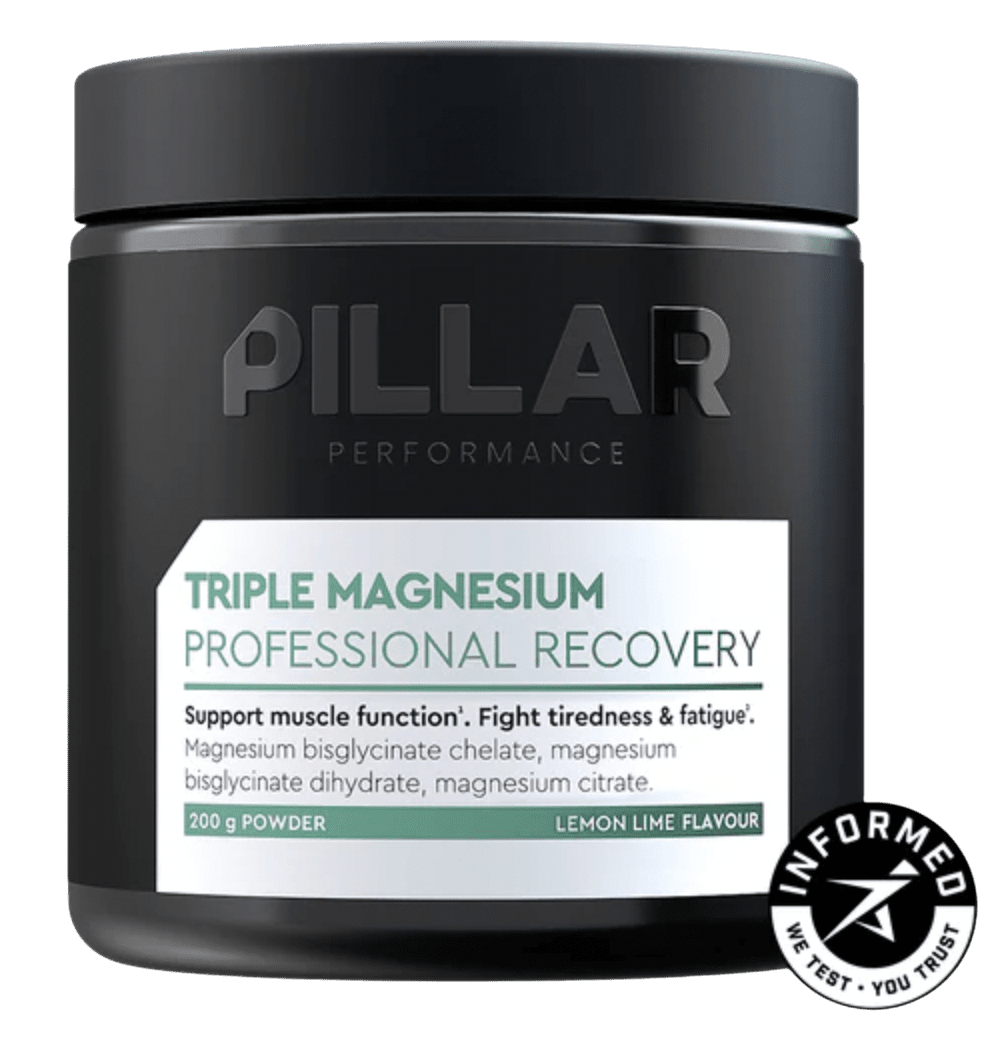 Vitamíny a minerály Pillar Performance Triple Magnesium Professional Recovery Powder Lemon Lime (200g)