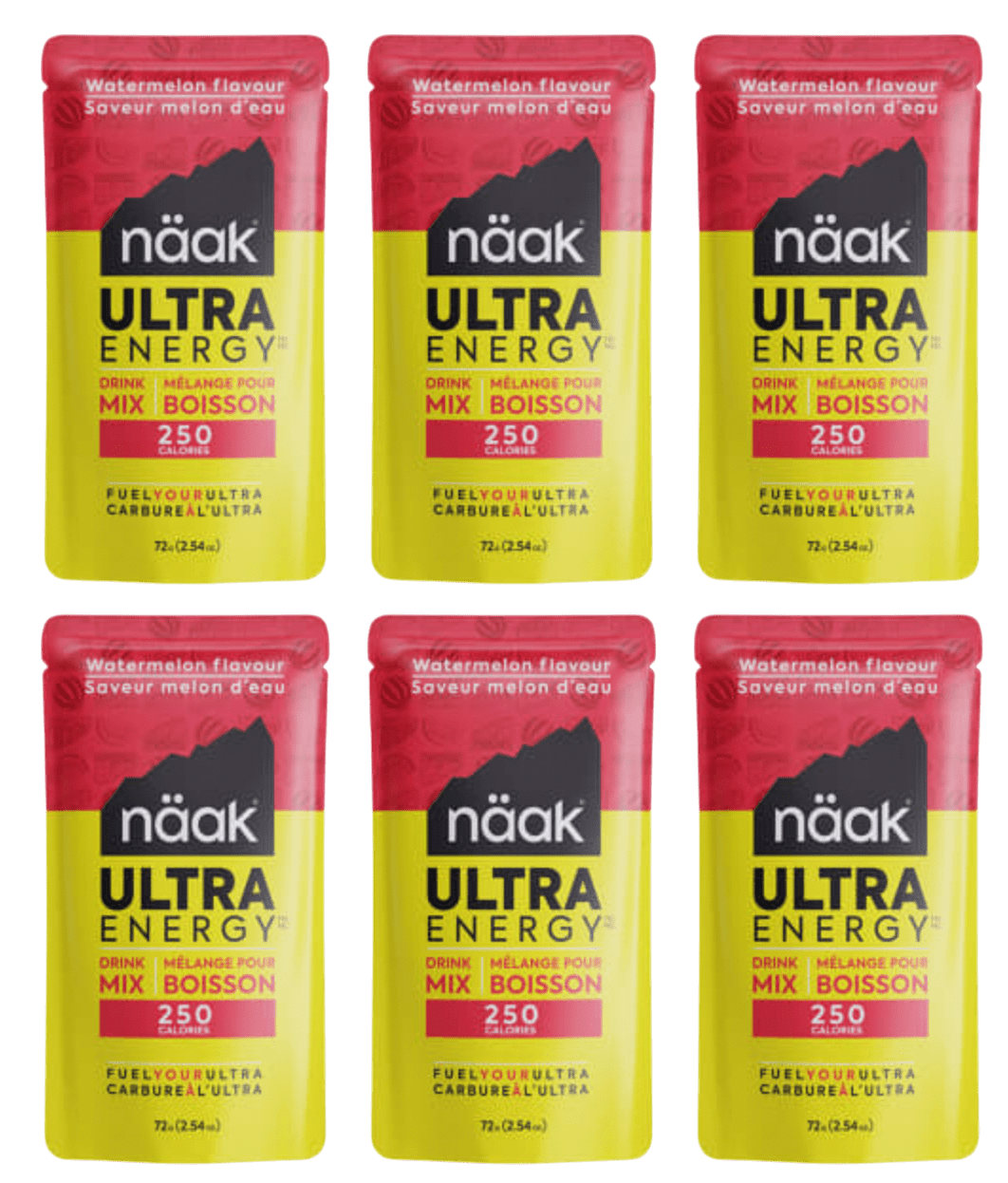 Power a energy drinky Näak Watermelon - Ultra Energy™ Drink Mix (6 x 72 g)
