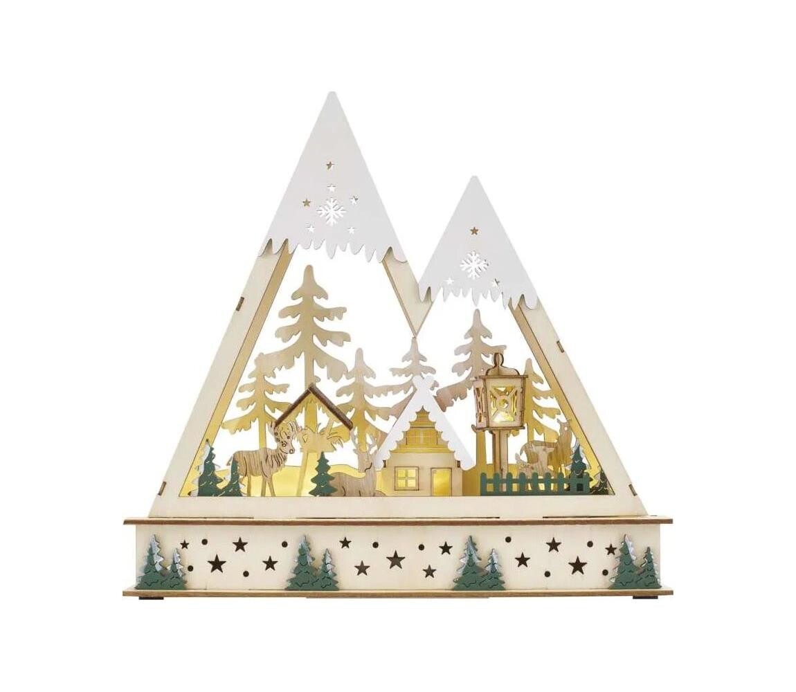 LED Vánoční dekorace LED/0,6W/2xAA vánoční krajina DCWW39