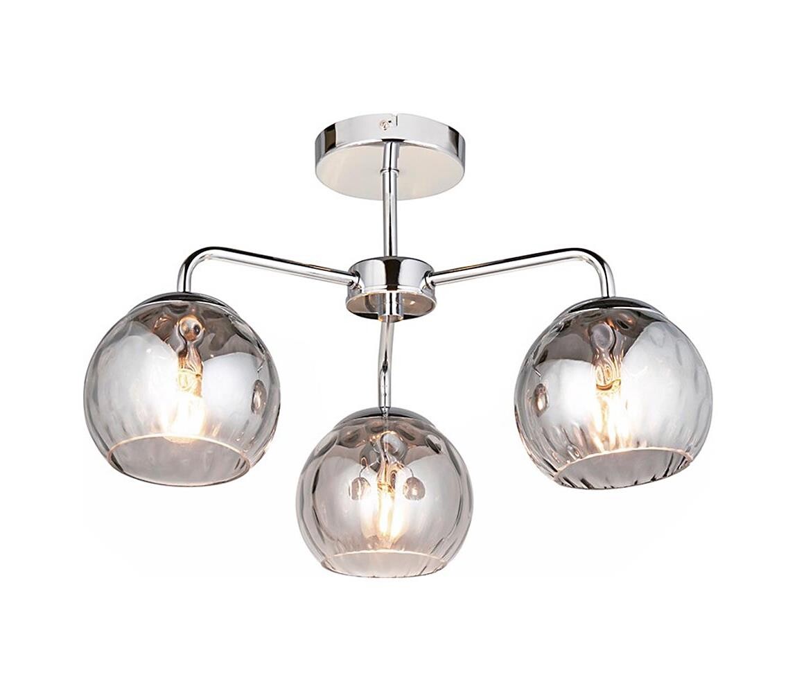 Endon 97971 - Přisazený lustr DIMPLE 3xE14/7W/230V lesklý chrom/kouřová šedá 97971