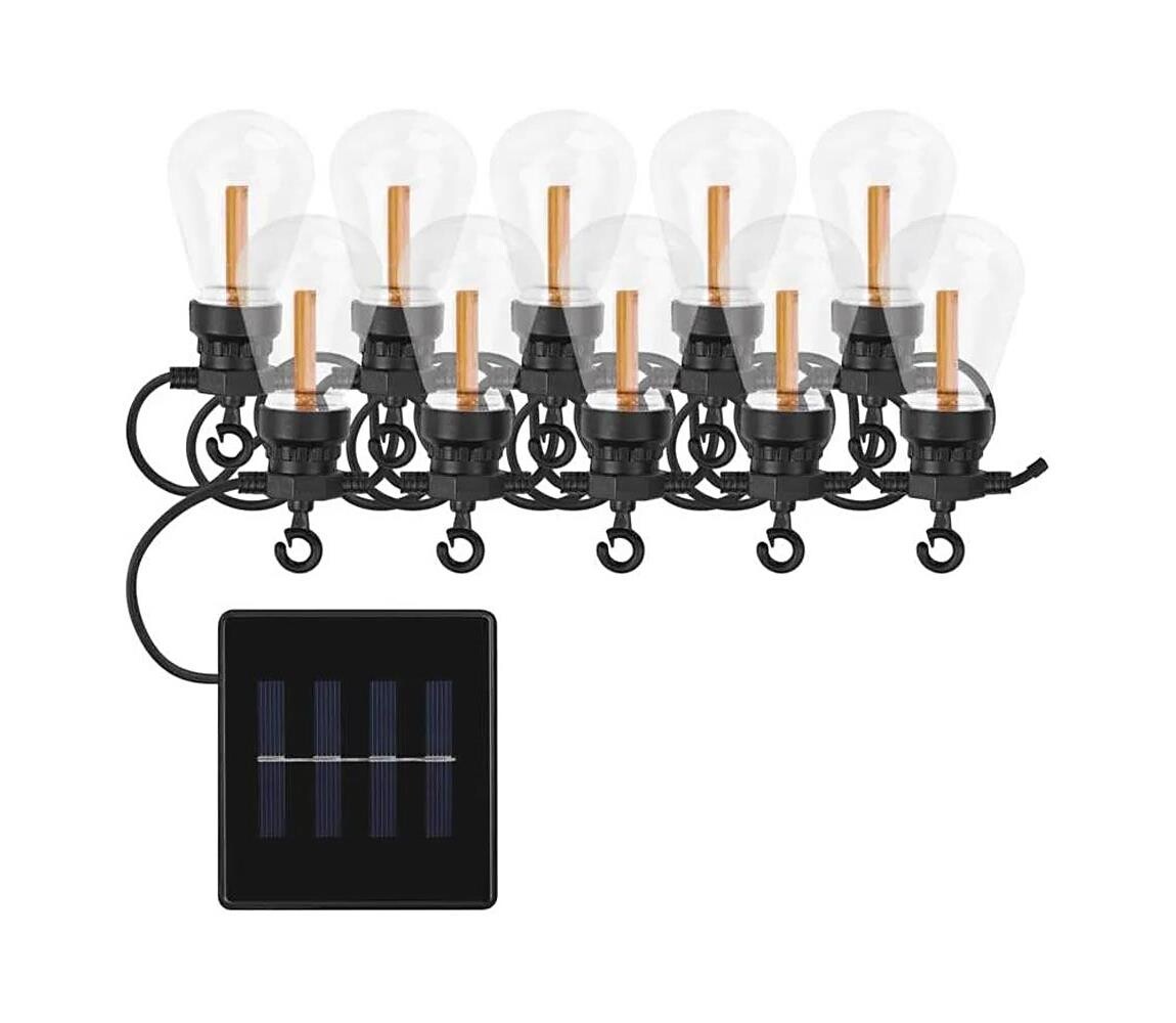LED Solární dekorační řetěz 10xLED/0,6W/1,2V 4,5m IP44 800 mAh DCPV02
