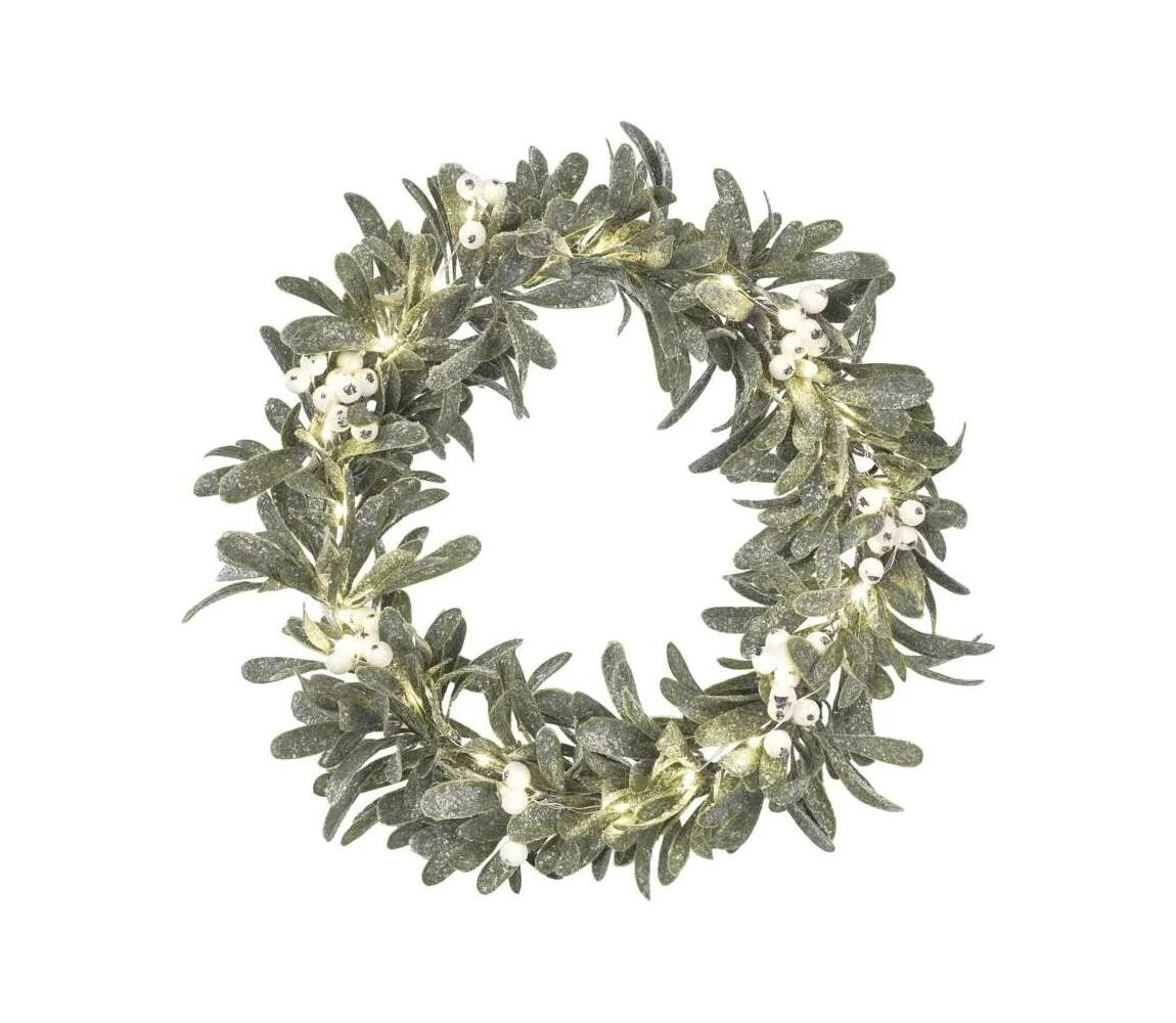 LED Vánoční věnec 25xLED/3xAA pr. 35 cm DCTW28