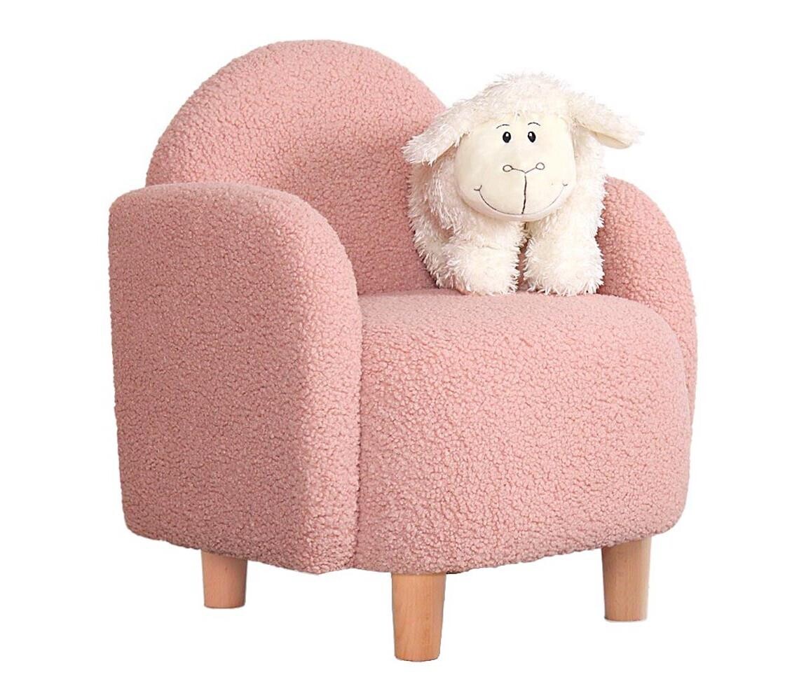 Dětské křeslo DORY světle růžová 209FLF1119