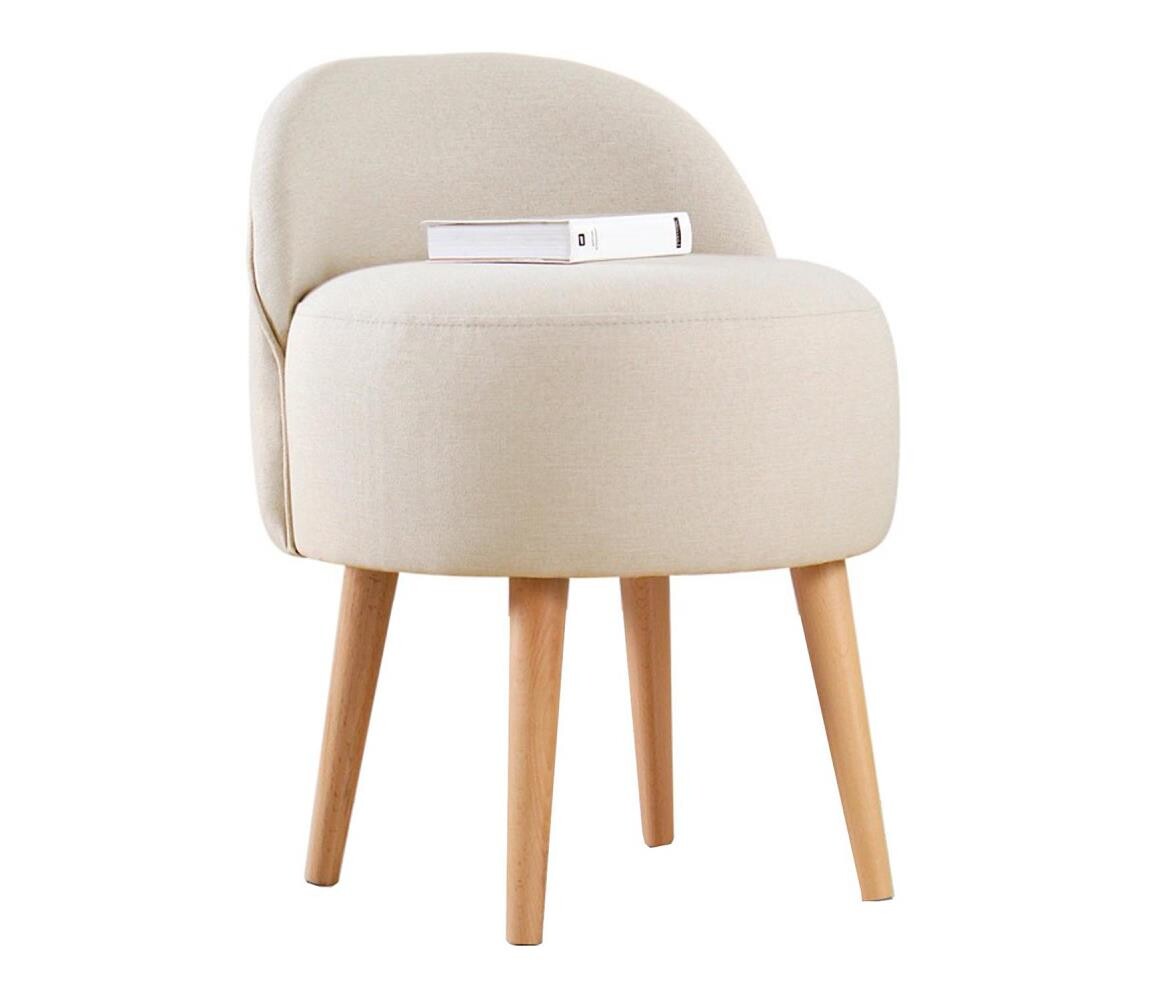 Taburet NIKI pr. 46 cm krémová 209FLF1151