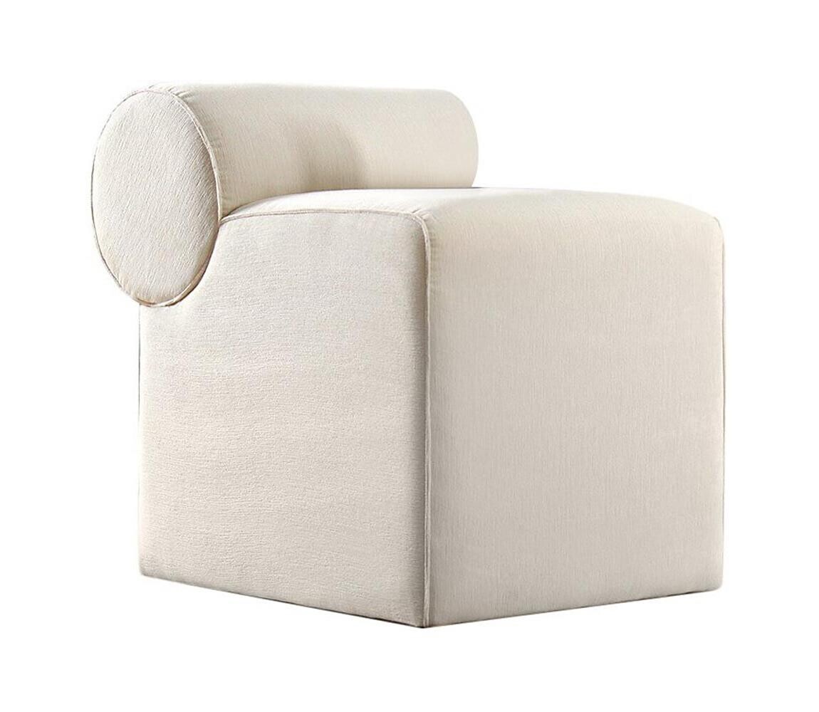 Taburet TIKI 47x45 cm krémová 209FLF1378