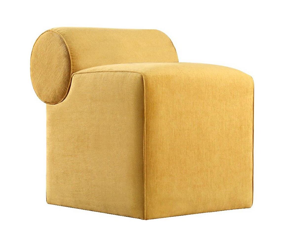 Taburet TIKI 47x45 cm žlutá 209FLF1380