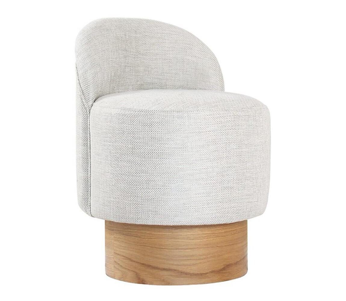 Taburet RIKI 40x47 cm světle šedá 209FLF1389