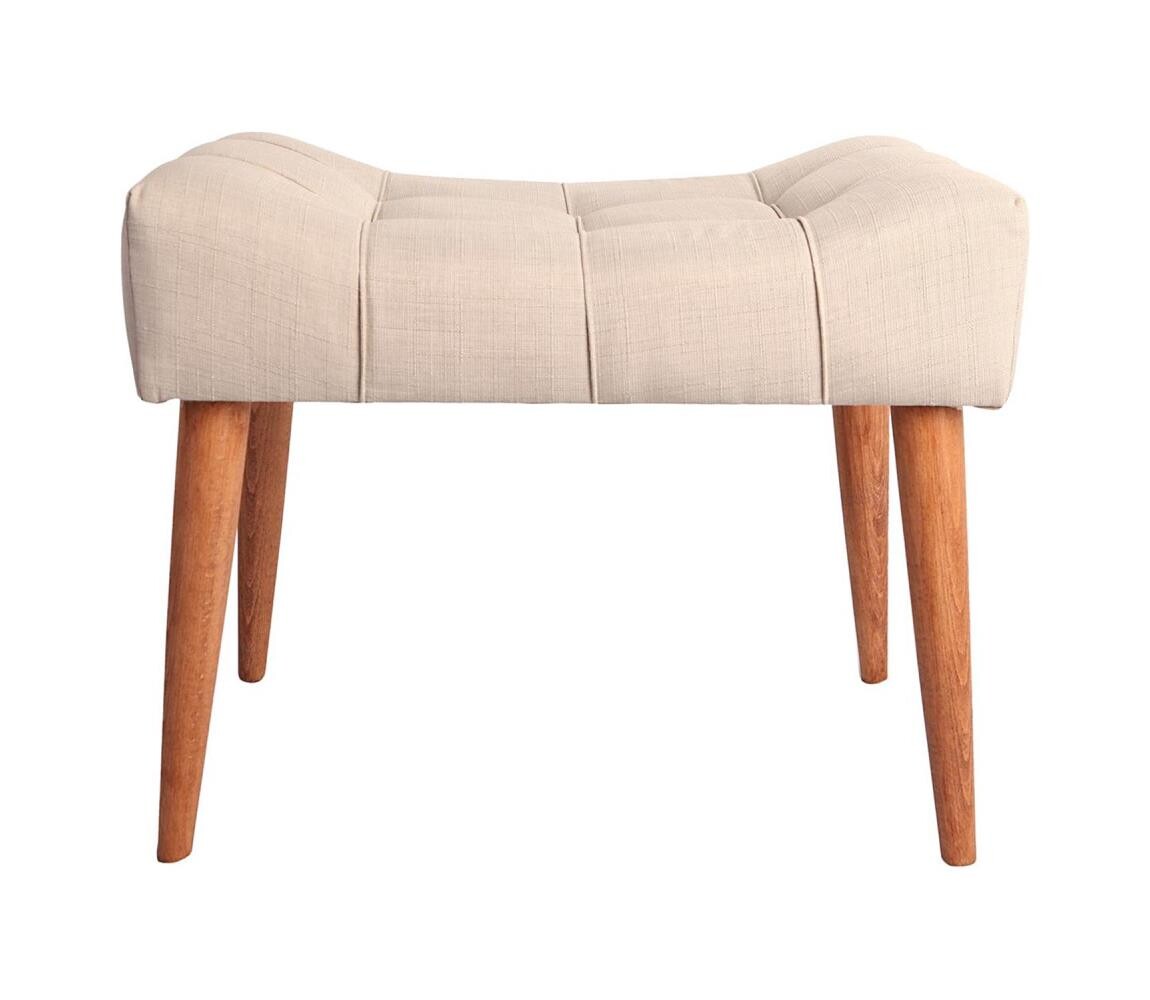 Taburet LUMI 40x58 cm krémová 558ZEN1337