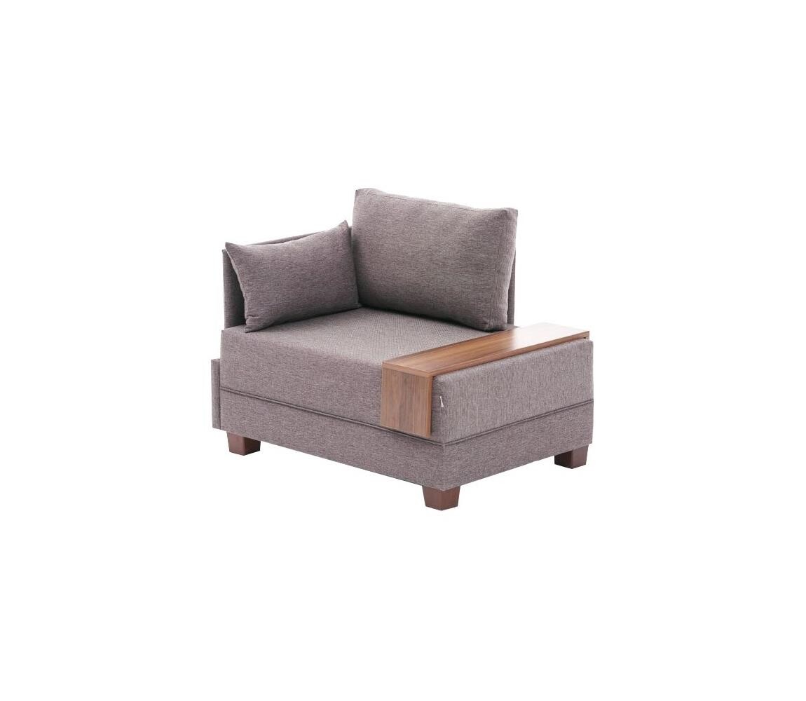 Rohové křeslo TULA hnědá levá 825BLC2660