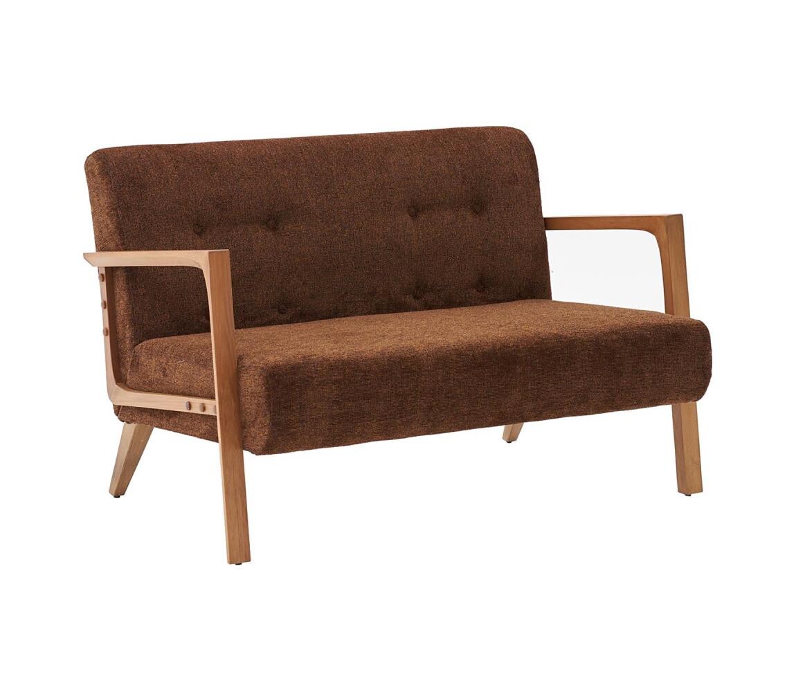 Dvoumístná pohovka TUMI hnědá 825BLC2946