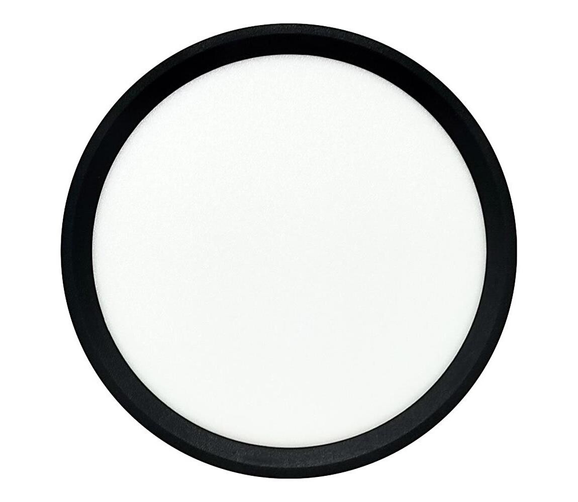 LED Stropní svítidlo LED/18W/230V 3000/4000/6500K pr. 23 cm černá 008 0001305