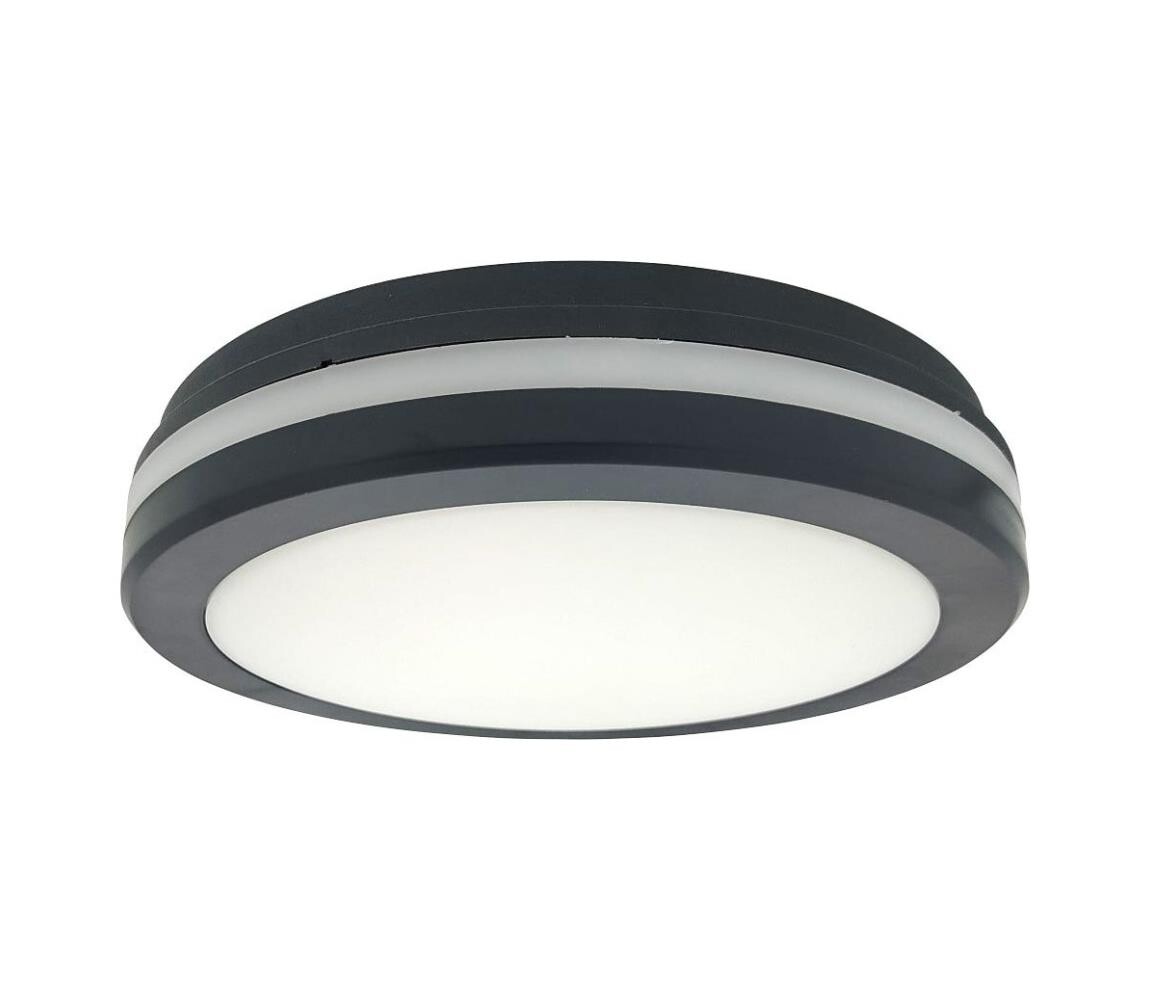 LED Stropní svítidlo se senzorem pohybu LED/20W/230V 3000/4000/6500K IP54 antr 008 0001324