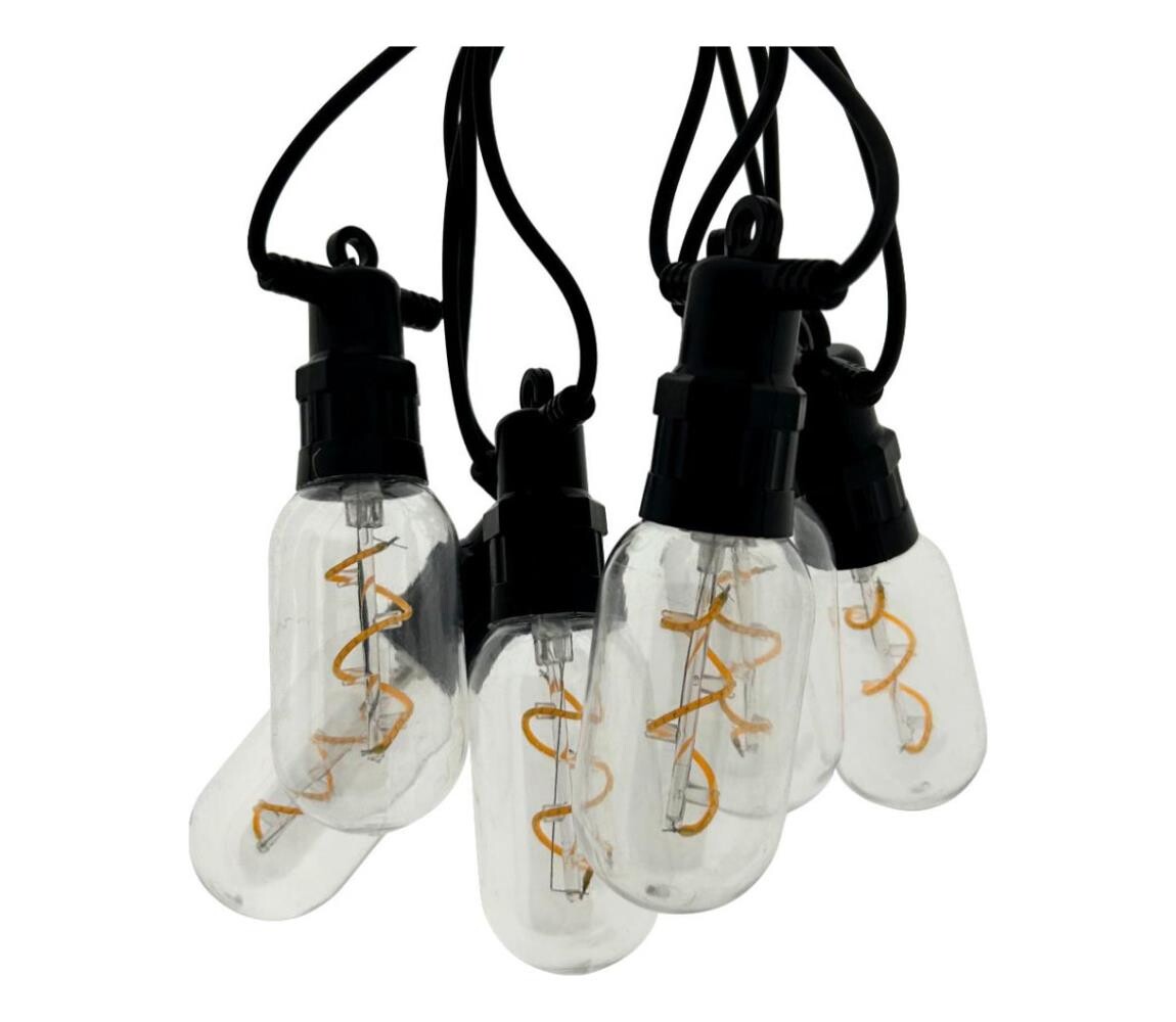 LED Venkovní dekorační řetěz 6xLED/0,6W/230V 4,5 m IP44 černá 034 0001081