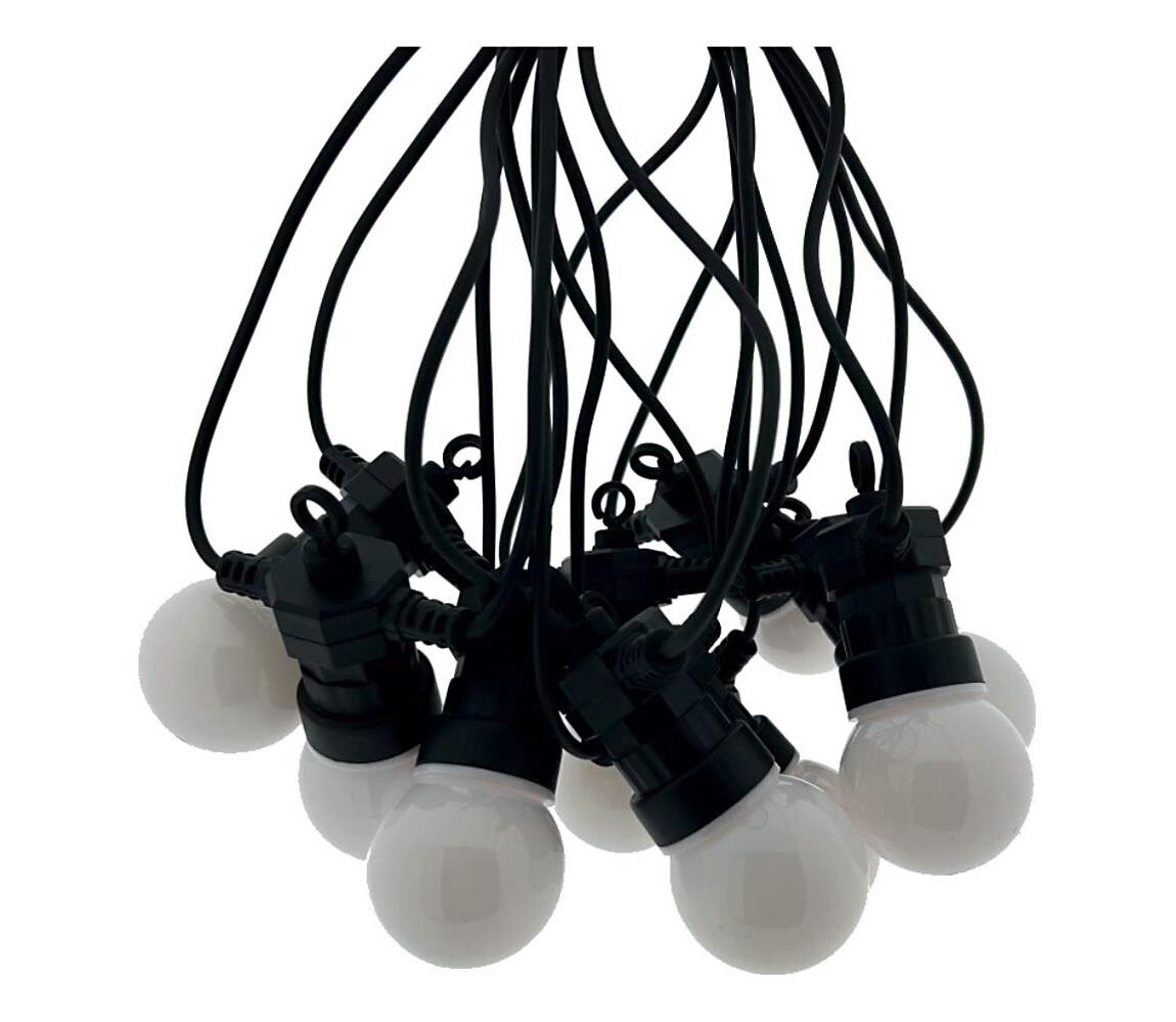 LED Venkovní dekorační řetěz 10xLED/0,36W/230V 4,5 m IP44 černá 034 0001080