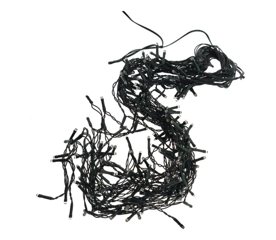 LED Vánoční venkovní řetěz 200xLED/230V 7,6 m IP44 černá 034 0001083