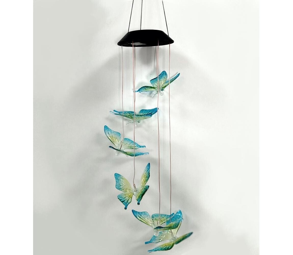 LED RGB Solární svítidlo 6xLED/1,2V 300 mAh IP44 motýl 034 0001074