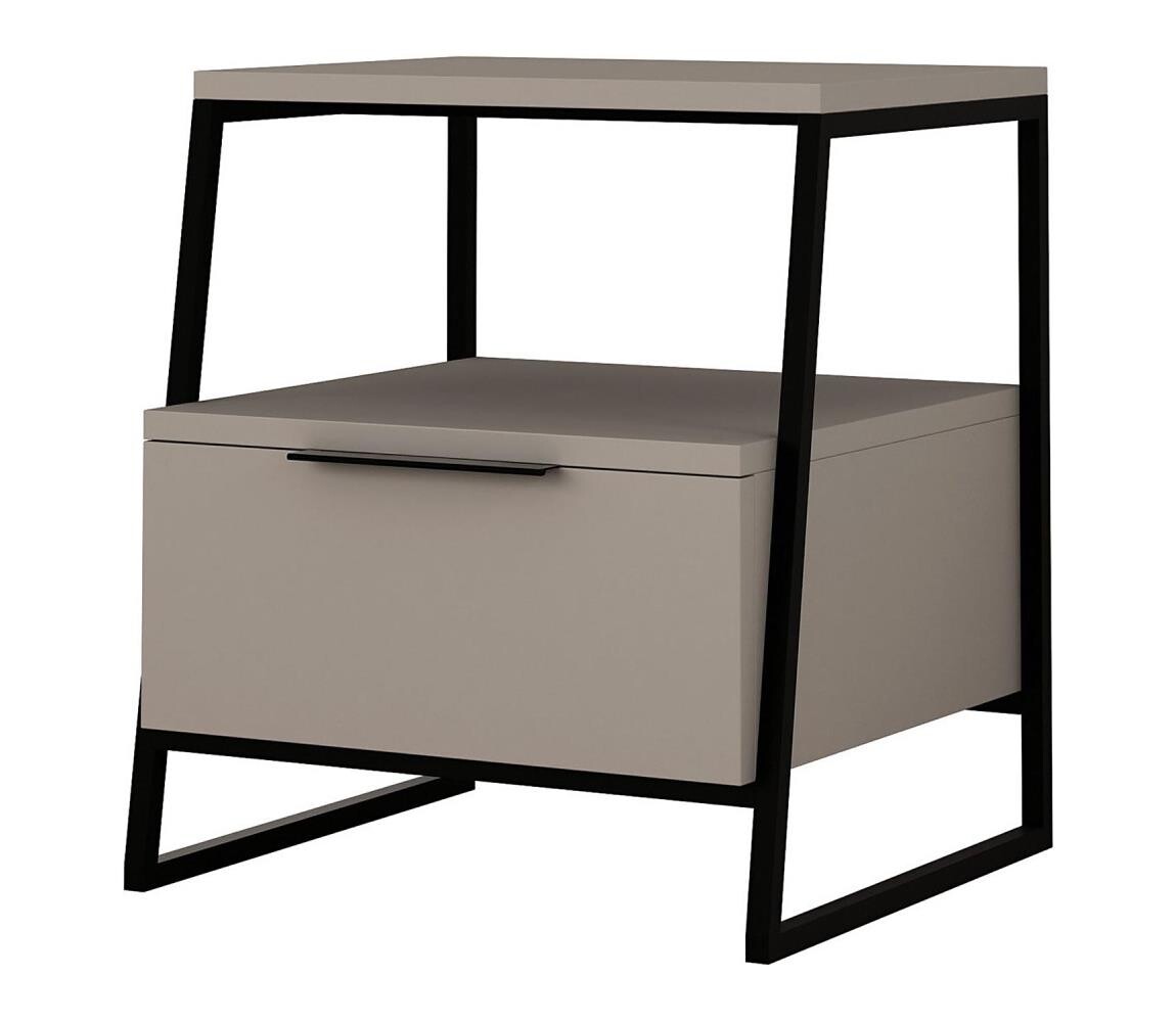 Noční stolek ORI černá/taupe 855DTE3549