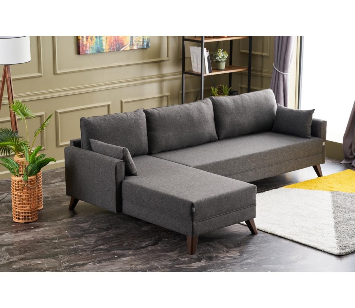 Rohová sedací souprava do L RIGA antracit levá 825BLC2577