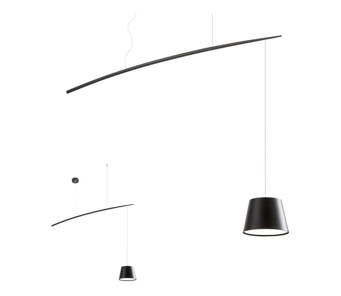 Redo 01-1498 - LED Lustr na lanku LOLLI LED/6W/230V černá 01-1498