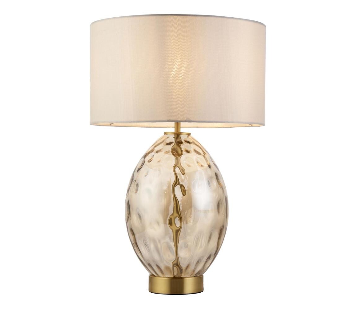 Endon 101150 - Stmívatelná stolní lampa ERIN 1xE27/10W/230V bílá/kouřová béžová 101150