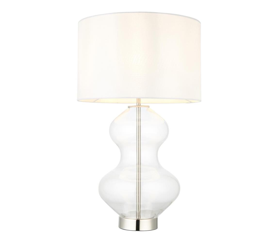 Endon 102676 - Stmívatelná stolní lampa KELDA 1xE27/10W/230V bílá/matný chrom 102676