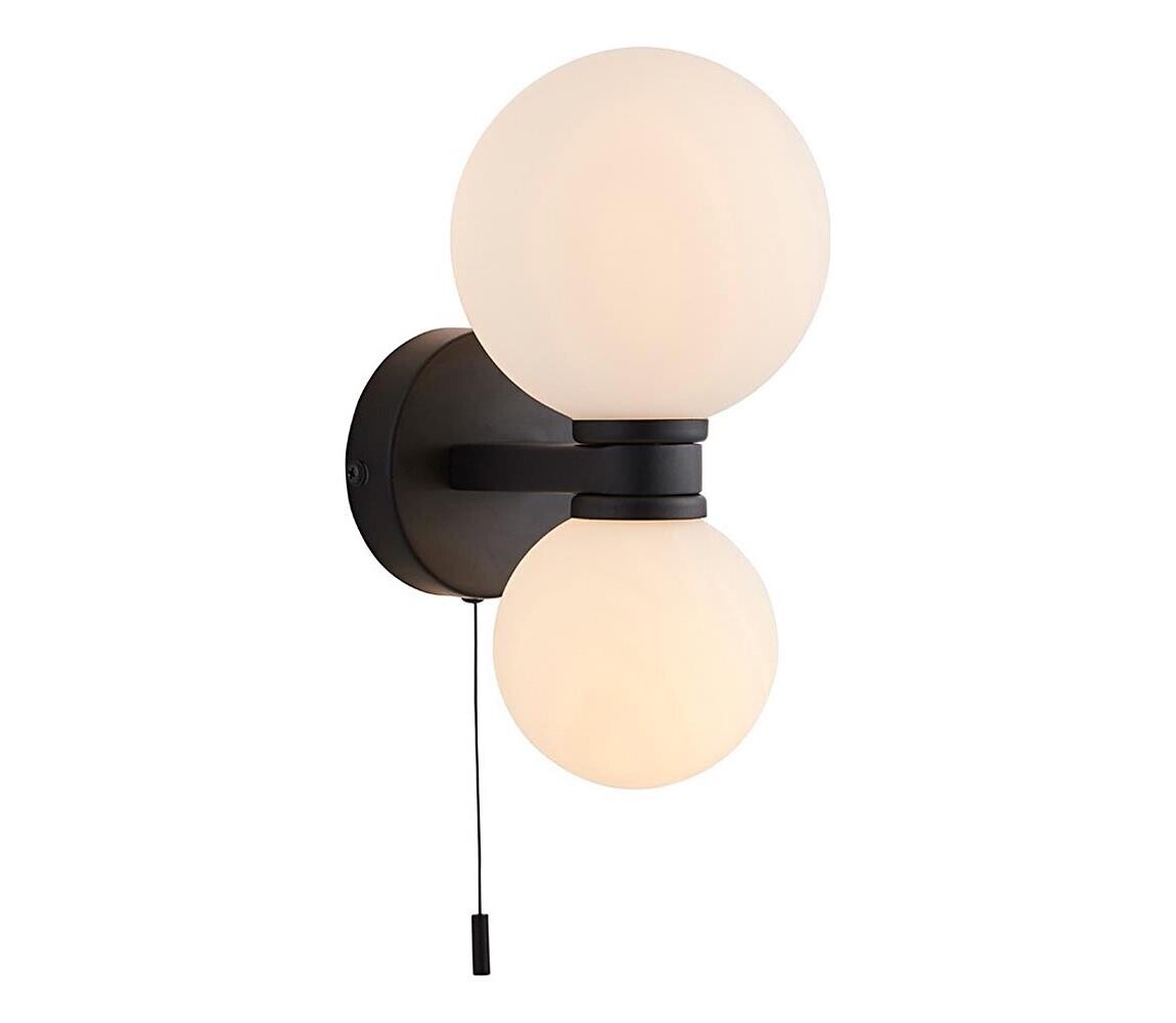 Endon 93523 - Koupelnové nástěnné svítidlo PULSA 2xG9/3W/230V IP44 černá 93523