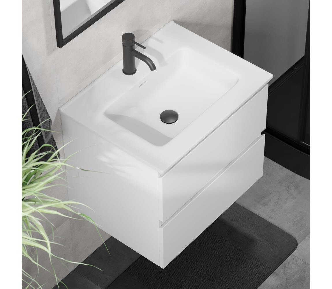 BATH DELUXE Koupelnová skříňka s umyvadlem CONOR 61 cm bílá BT0098+BT0127