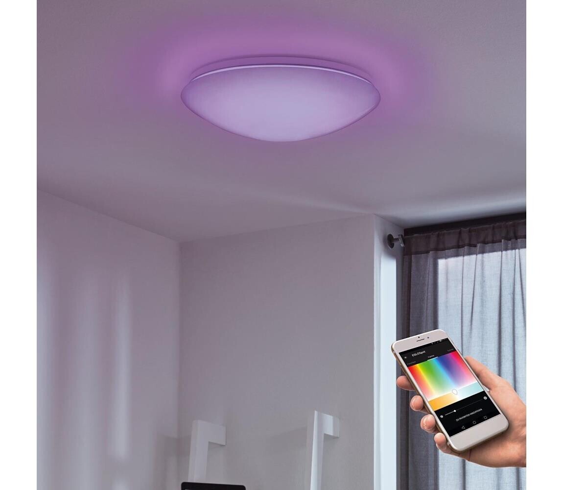 Eglo 33219 - LED RGB Stropní svítidlo GIRON-C LED/17W/230V pr. 30 cm bílá 33219