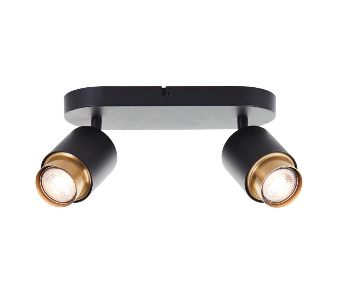 Brilliant - LED Bodové svítidlo COVELO 2xGU10/5W/230V černá/zlatá G04913/86