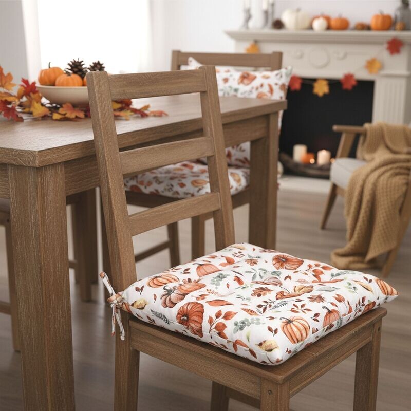 Sedák na židli, Podzimní dýně, 40 x 40 cm