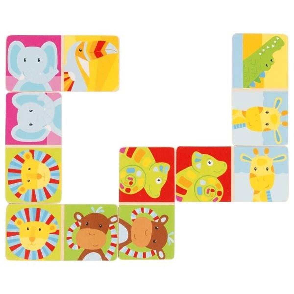 Hra domino Safari 28 dřevěných prvků