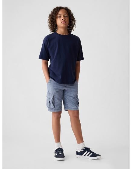 Dětské džínové cargo kraťasy