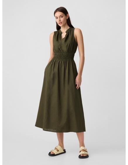 Lněné maxi šaty