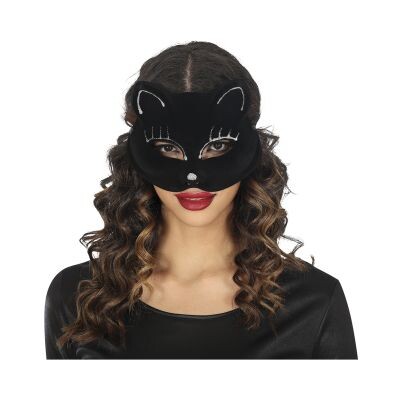 Škraboška Kočka sametově černá Albi