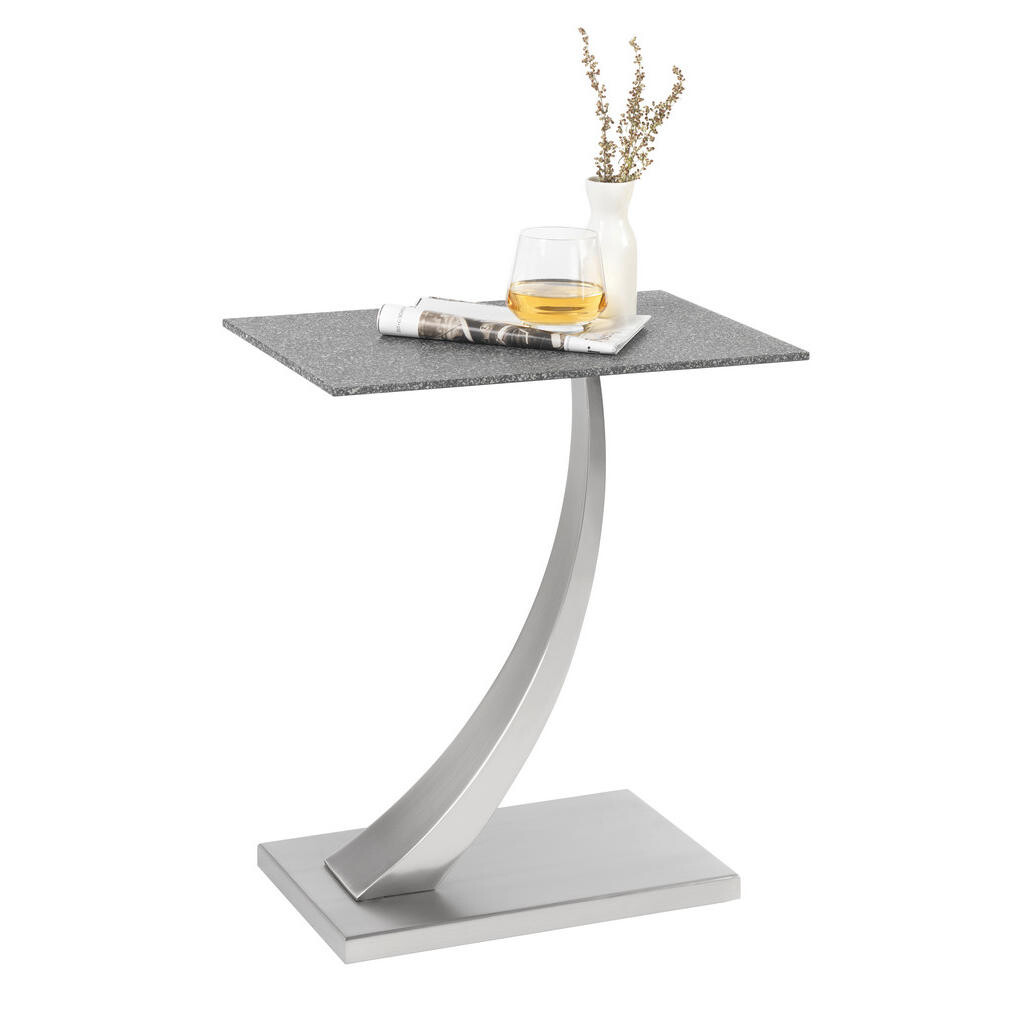 Xora ODKLÁDACÍ STOLEK, barvy stříbra, tmavě šedá