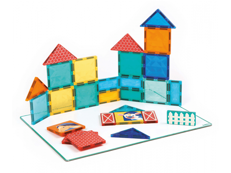 Ludi Magnetická stavebnice s tabulí Farma 27 ks