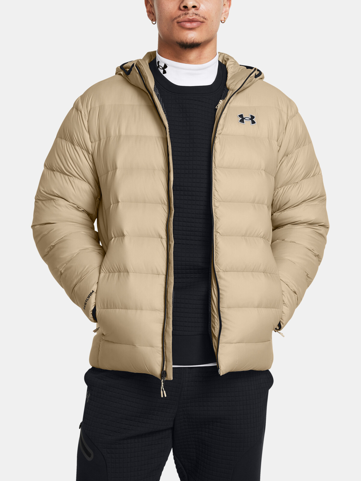 Pánská bunda Under Armour LEGEND DOWN HOODED JACKET-BRN - Pánské