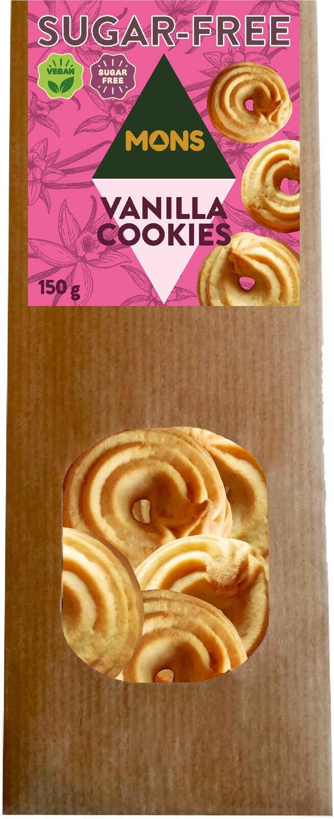 MONS Vanilkové sušenky bez cukru 150 g