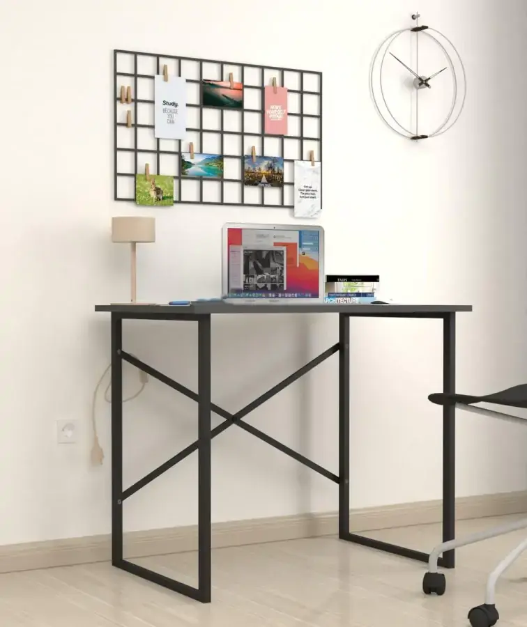 Casarredo Psací stůl ANGELA 90 - antracit/černá