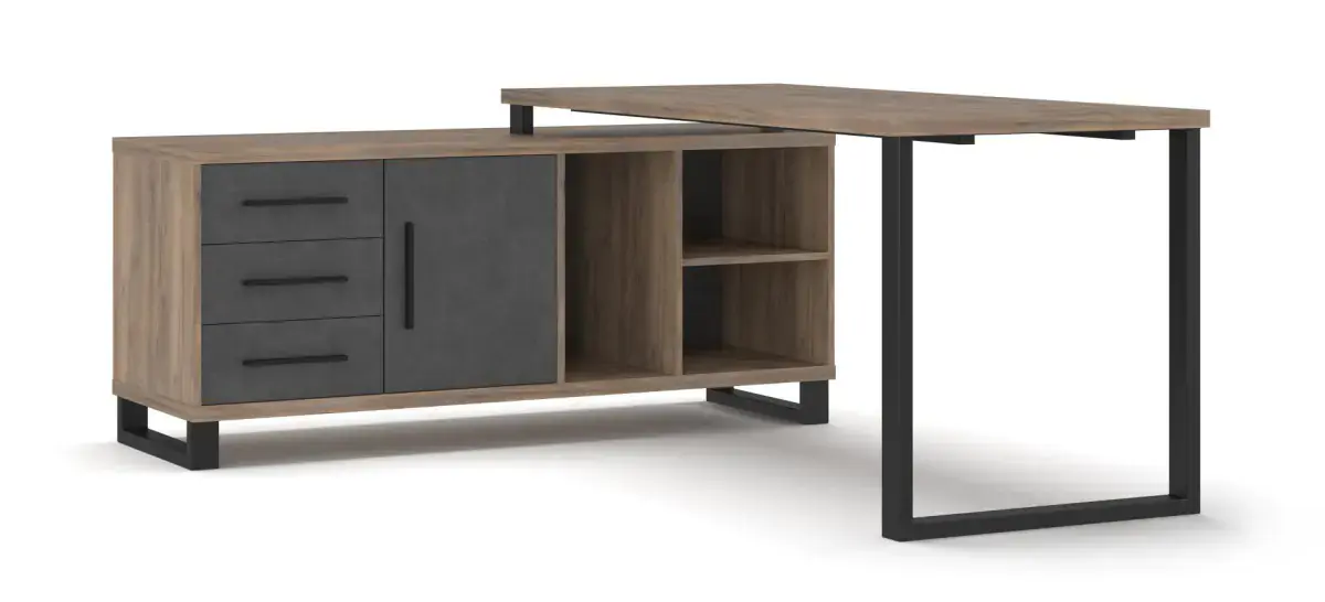 Casarredo Rohový psací stůl ROSOLINI - dub tabaco/matera