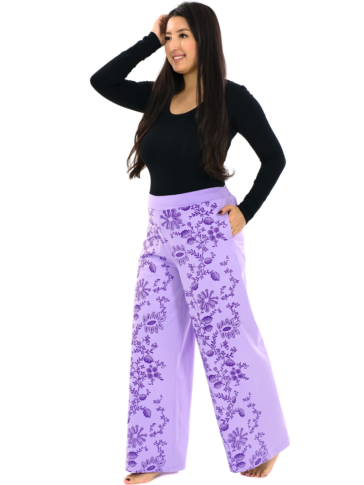 Himalife Kalhoty Daya - levandulová Velikost: S/M