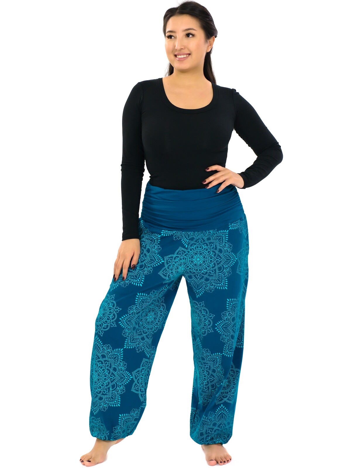 Himalife Kalhoty Mandu - petrolejová Velikost: S/M