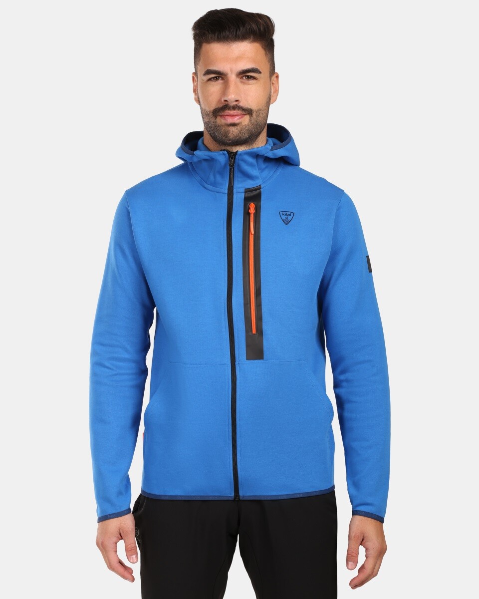 Pánská bavlněná mikina s kapucí pro aktivní styl kilpi okampos-m modrá xxl
