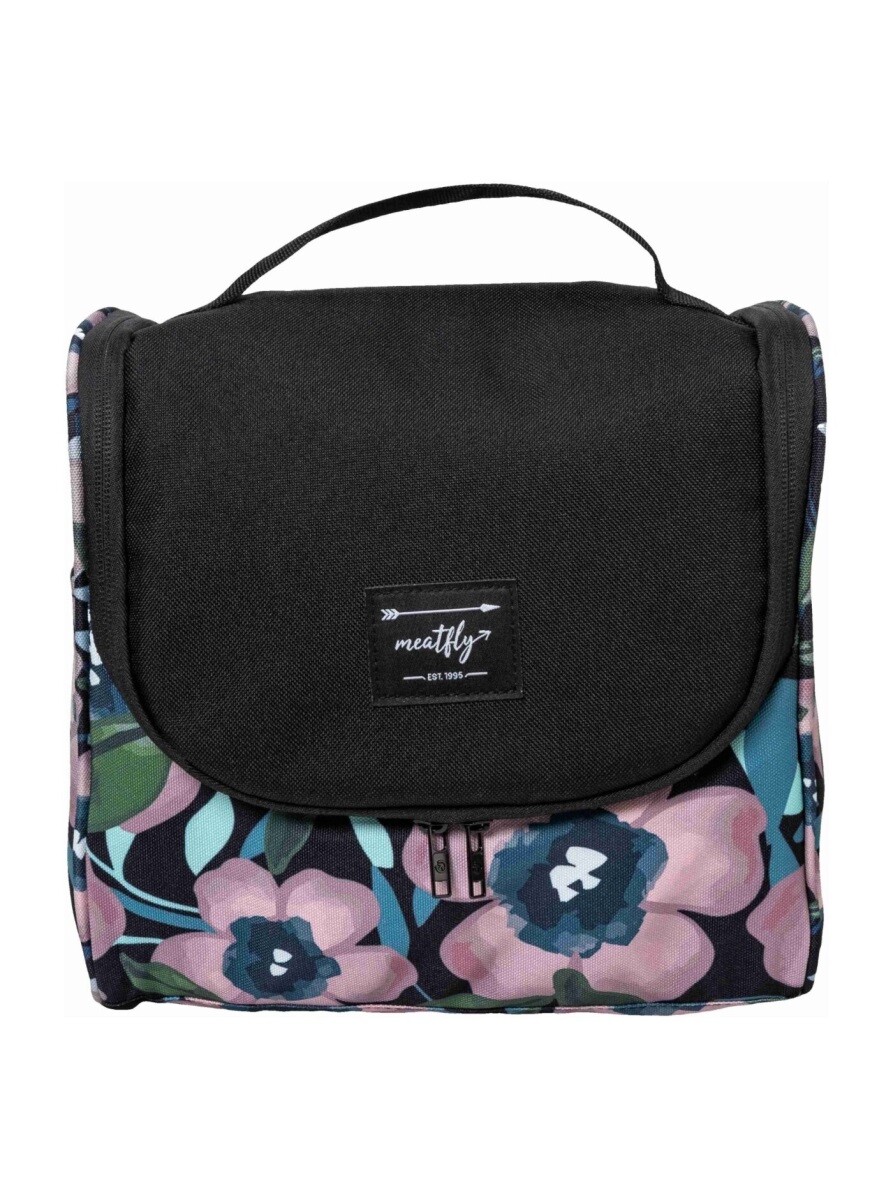 Toaletní taška meatfly cara růžové květiny 6 l