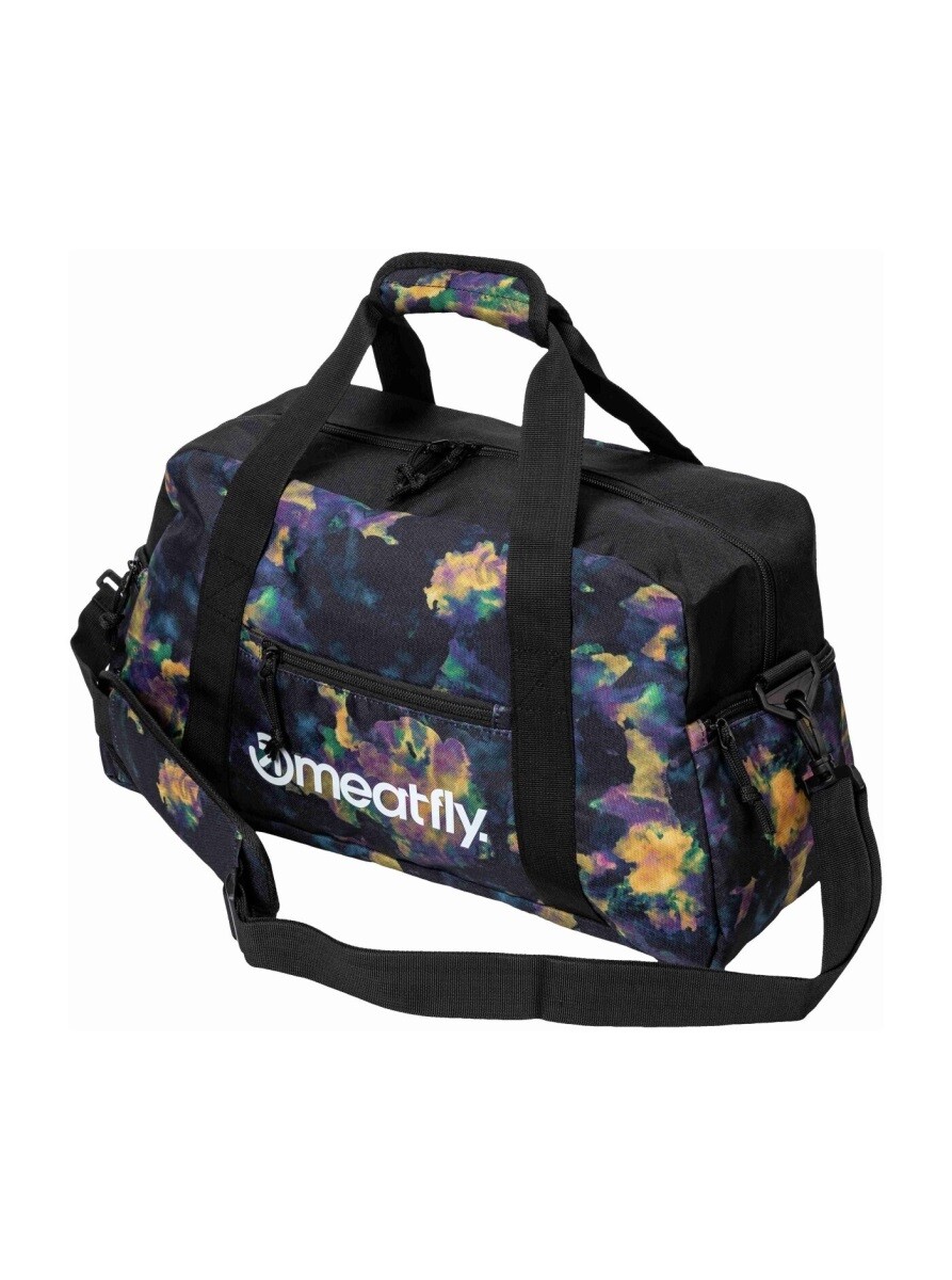 Cestovní taška meatfly mavis černá/fialová/žlutá 26 l