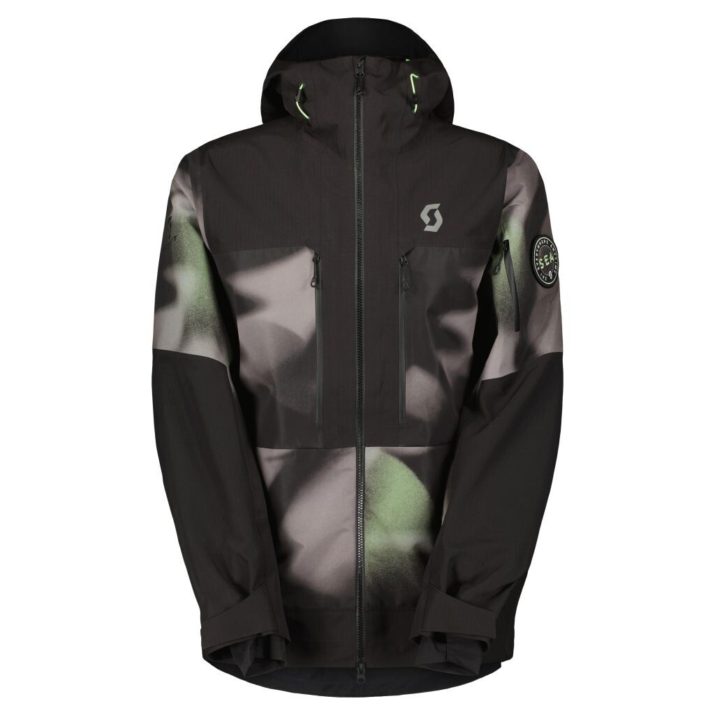 SCOTT Jacket M's Vertic Ripstop 3L, Evening Grey Print/Black velikost: M